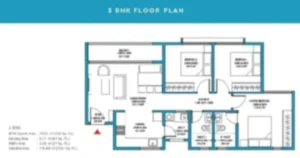 Godrej Thanisandra 3 BHK Apartment Floor Plan by Godrej Properties located in Thanisandra, North Bangalore